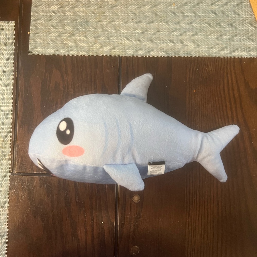 G Mason Group Dog For Dog Plush Dog Toy- Light Blue Shark